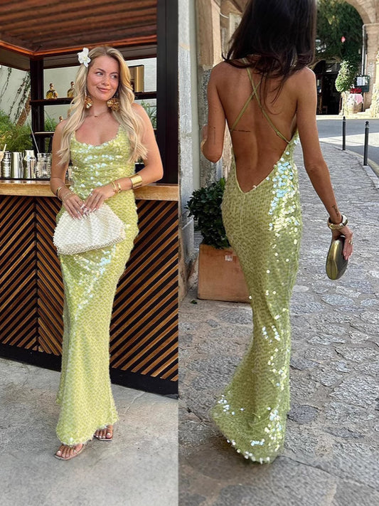 Groene Glitter - Jurk